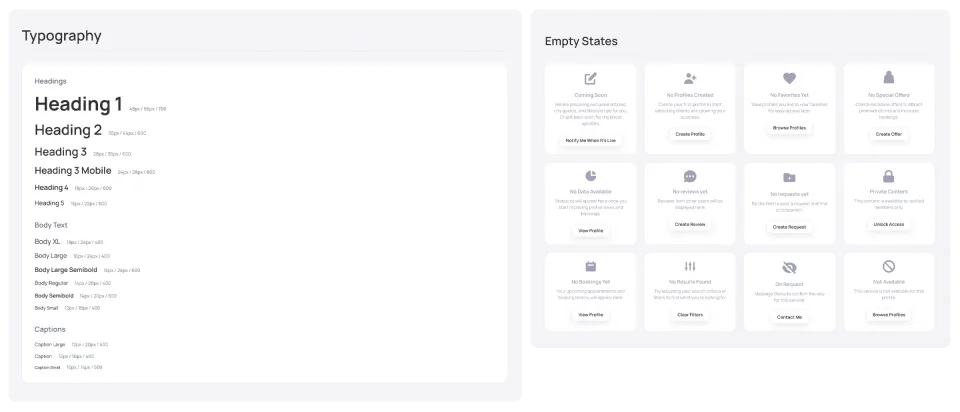 Prague Escorts — Design system 2