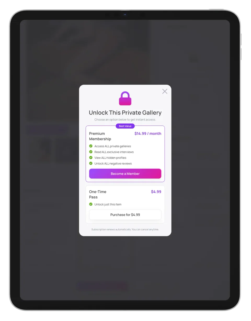 Prague Escorts — Create request & paywall 2